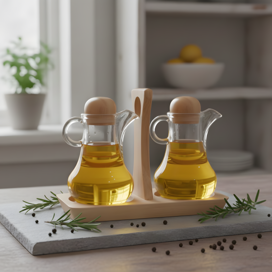 Plastic Oil Dispenser Set - 2 Pcs